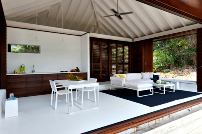 tropical beach house